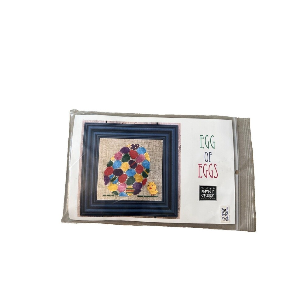 Bent Creek Cross Stitch Kit Easter Eggs 5.9 by 5.9 inches No Frame